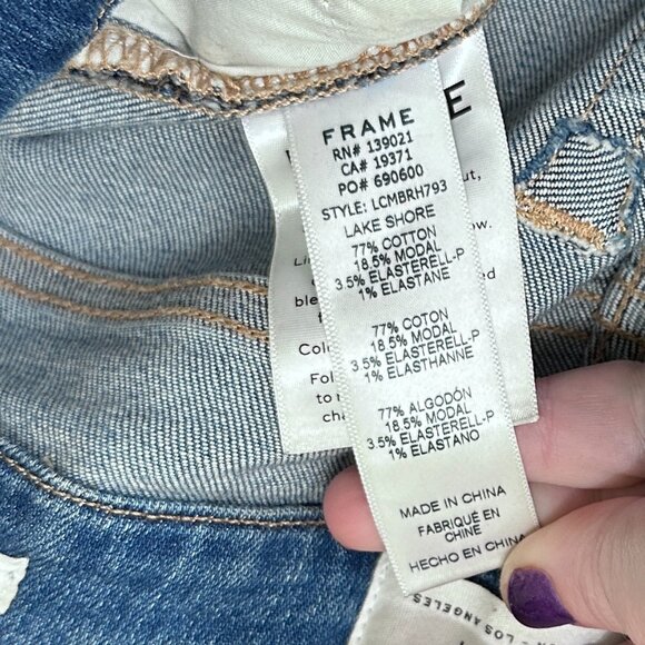 FRAME Le Crop Mini Boot Jeans Size 27 in Lake Shore - Picture 5 of 10